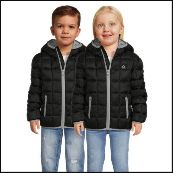 Reebok 12M Black Puffer Jacket Zipper 12 months NEW Birthday Gift NWT Brand new - Picture 2 of 6